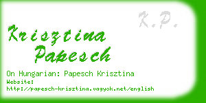 krisztina papesch business card